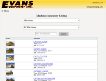 Tablet Screenshot of evansequip.com
